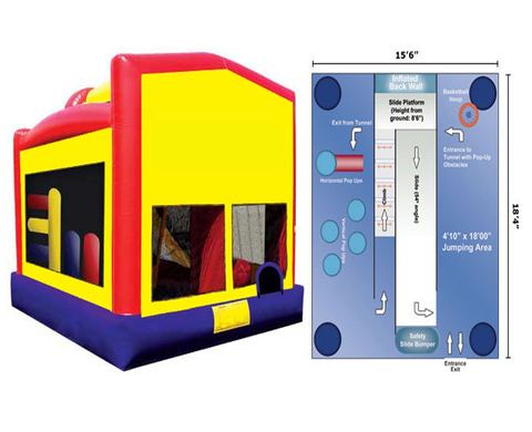 5 in 1 Big Module Bounce House rental