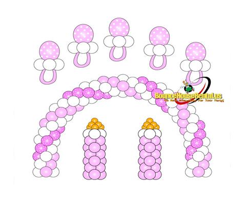 Baby shower balloon decorations rental