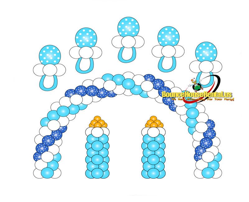 Baby shower balloon decorations rental in Miami, Broward and Palm Beach