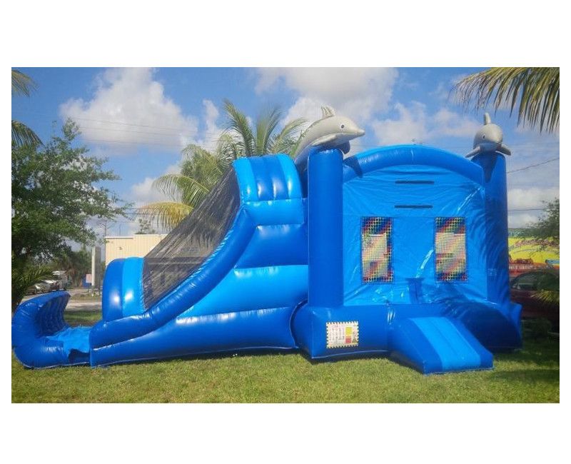 Dolphin Bounce House Slide rental in Miami, Broward and Palm Beach