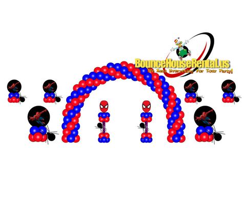 Spiderman balloons decoration packages rental