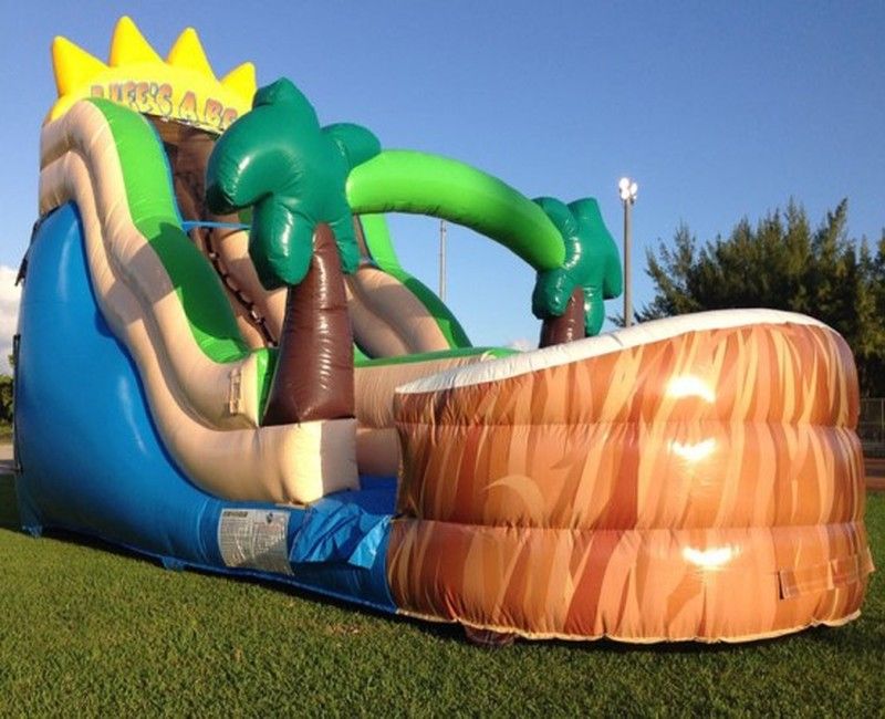 Tropical Inflatable Dry Slide rental in Miami, Broward and Palm Beach