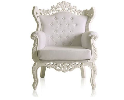White Baroque Chair rental