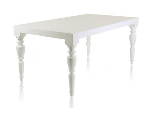 White Baroque Wedding Tables rental